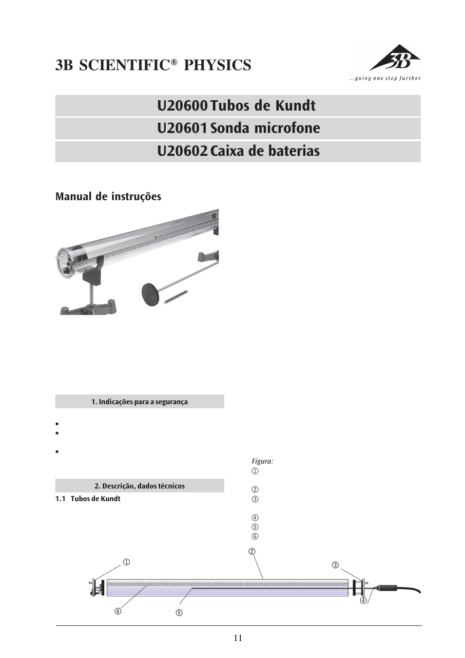 Manual de instruções | 3B Scientific Battery Box User Manual | Page 11 / 12