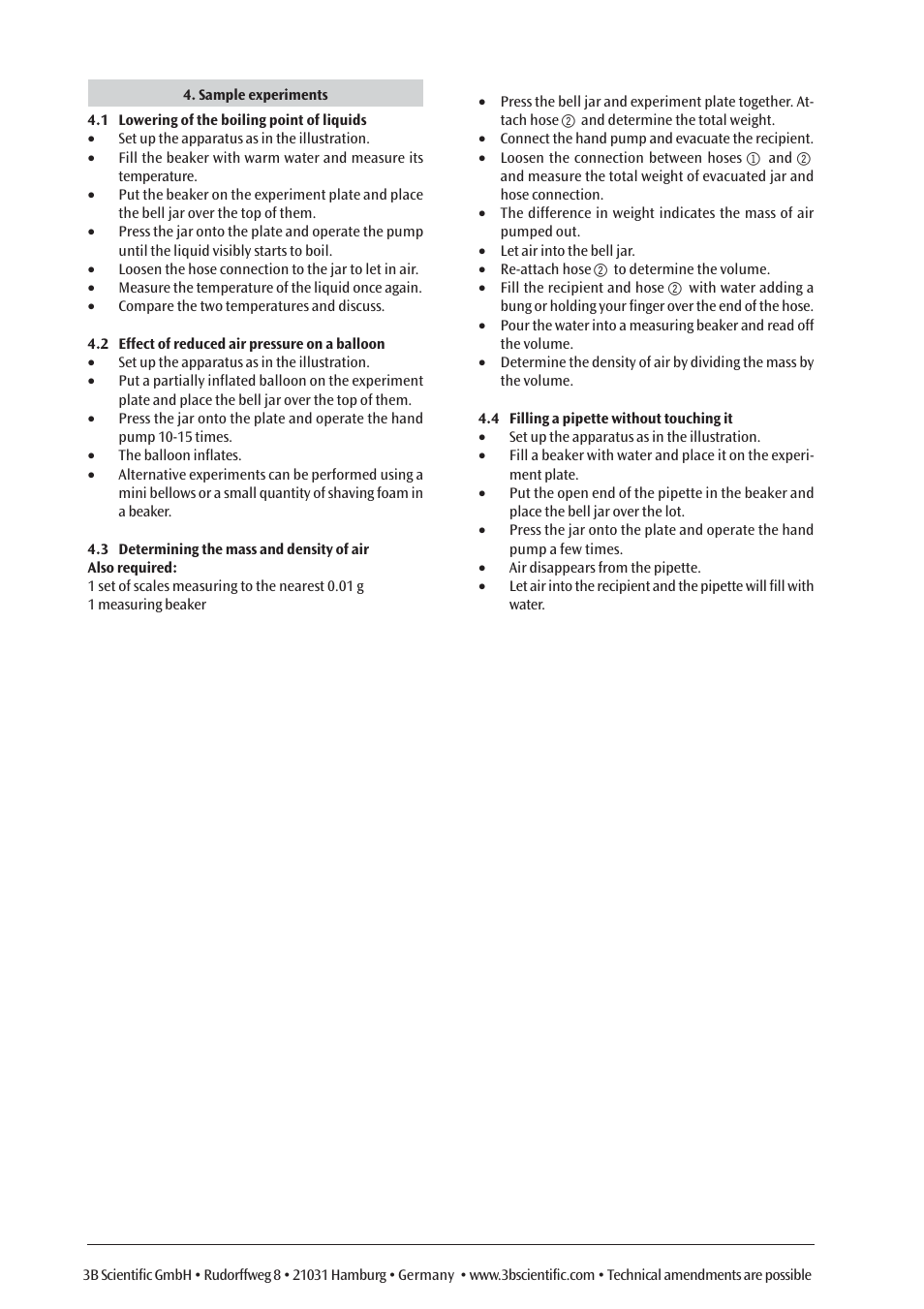 3B Scientific Vacuum Student Kit User Manual | Page 2 / 2