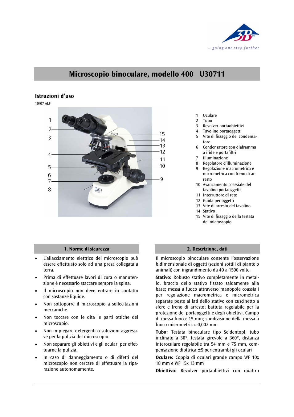 3b scientific, Physics | 3B Scientific Binocular Microscope Model 400 User Manual | Page 10 / 18