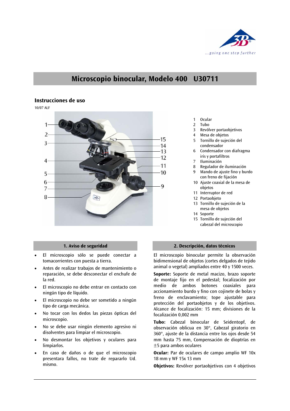3b scientific, Physics | 3B Scientific Binocular Microscope Model 400 User Manual | Page 13 / 18
