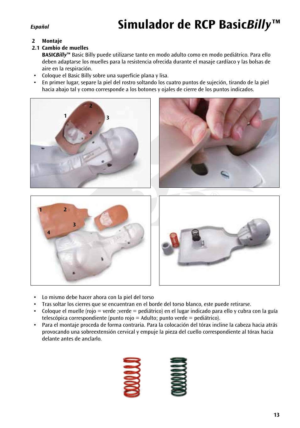 Simulador de rcp basic billy | 3B Scientific Basic life support simulator “Basic Billy” User Manual | Page 13 / 48