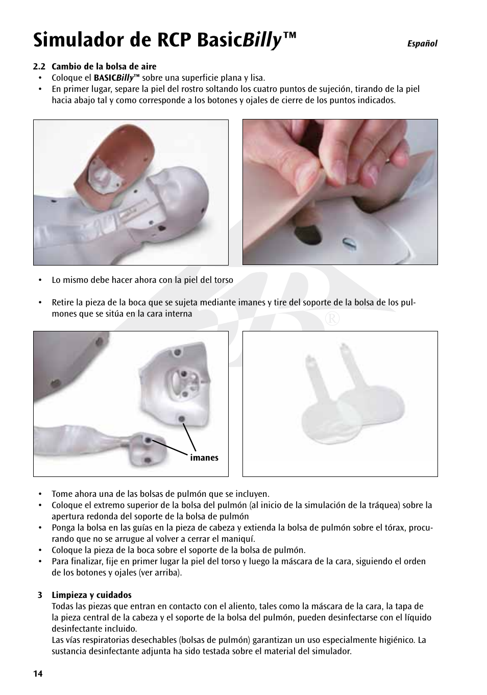Simulador de rcp basic billy | 3B Scientific Basic life support simulator “Basic Billy” User Manual | Page 14 / 48