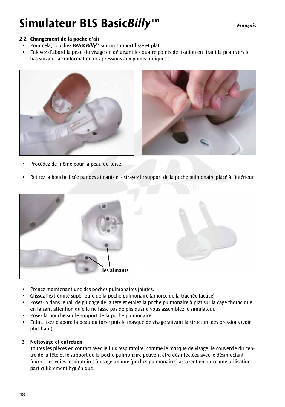 Simulateur bls basic billy | 3B Scientific Basic life support simulator “Basic Billy” User Manual | Page 18 / 48