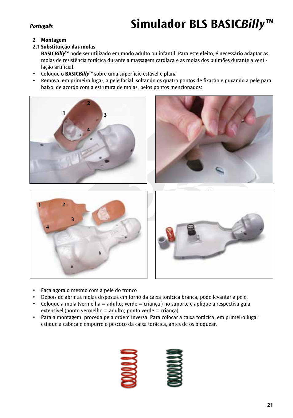 Simulador bls basic billy | 3B Scientific Basic life support simulator “Basic Billy” User Manual | Page 21 / 48