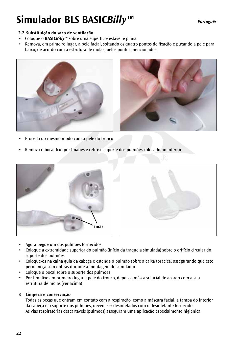 Simulador bls basic billy | 3B Scientific Basic life support simulator “Basic Billy” User Manual | Page 22 / 48