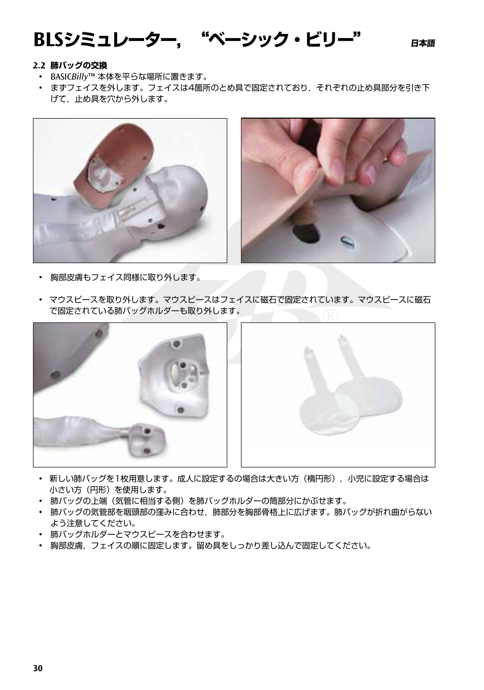 シミュレーター，“ベーシック・ビリー | 3B Scientific Basic life support simulator “Basic Billy” User Manual | Page 30 / 48