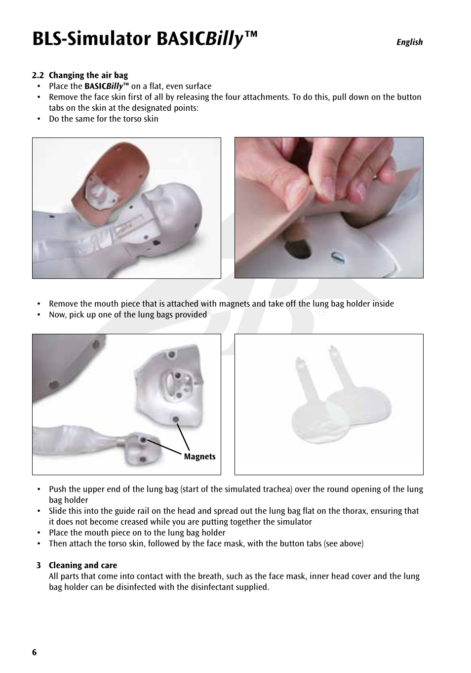 Bls-simulator basic billy | 3B Scientific Basic life support simulator “Basic Billy” User Manual | Page 6 / 48