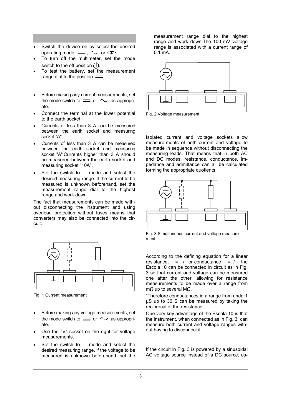 3B Scientific Multimeter ESCOLA10 User Manual | Page 3 / 4