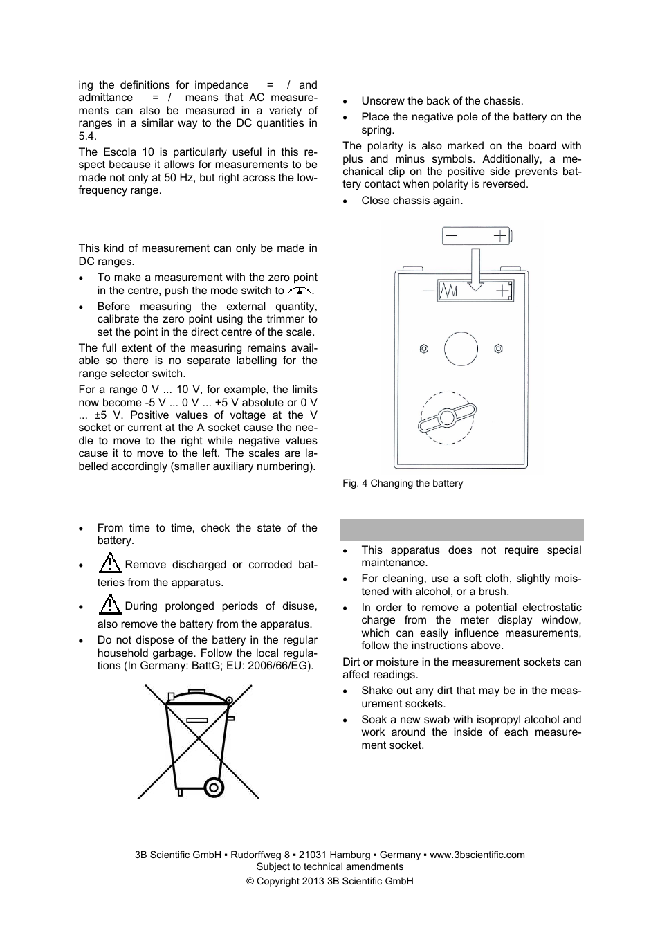 3B Scientific Multimeter ESCOLA10 User Manual | Page 4 / 4