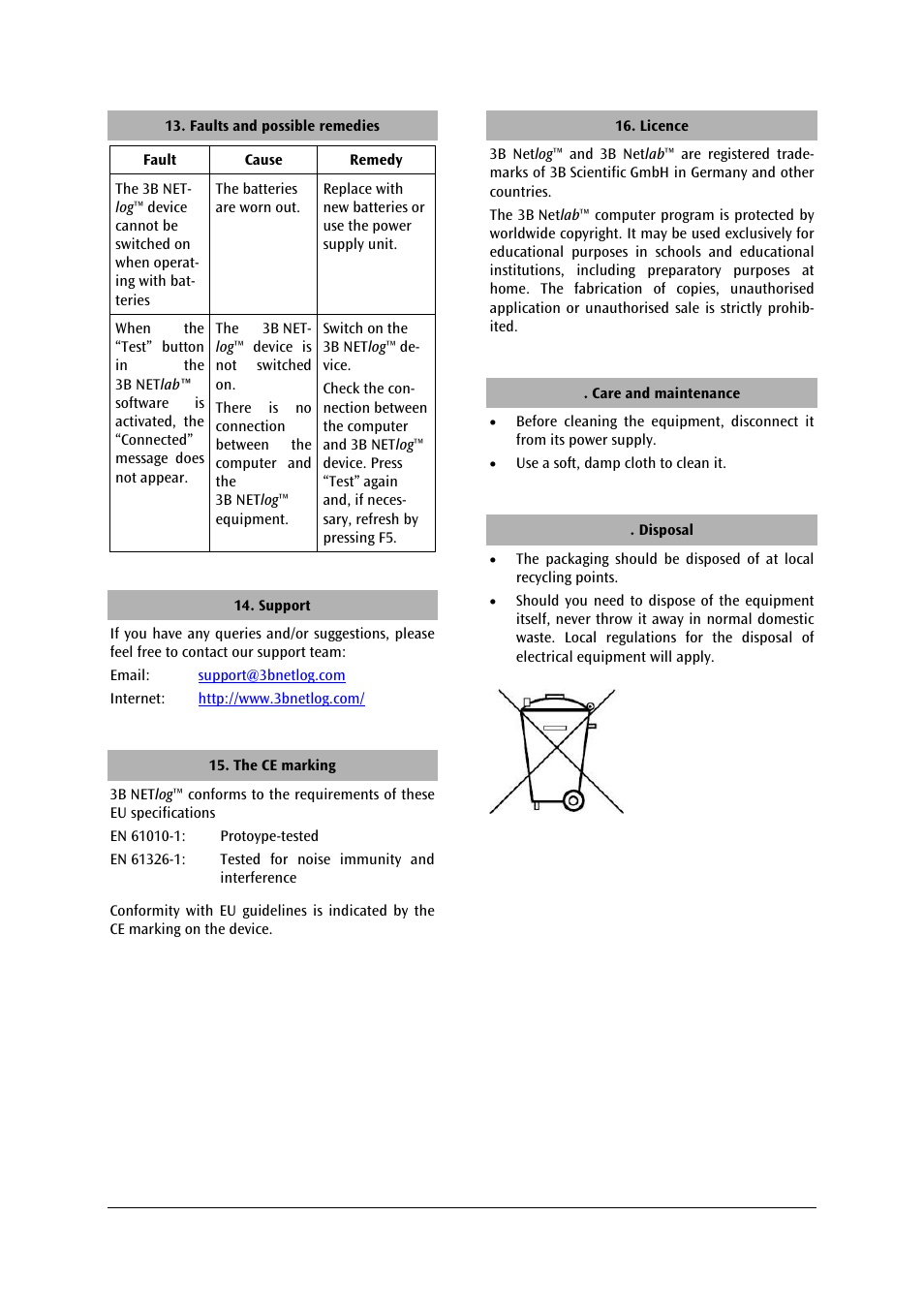 3B Scientific 3B NETlog™ with Ethernet Port (230 V, 50__60 Hz) User Manual | Page 10 / 12