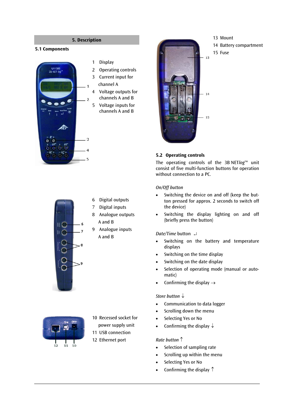 3B Scientific 3B NETlog™ with Ethernet Port (230 V, 50__60 Hz) User Manual | Page 3 / 12