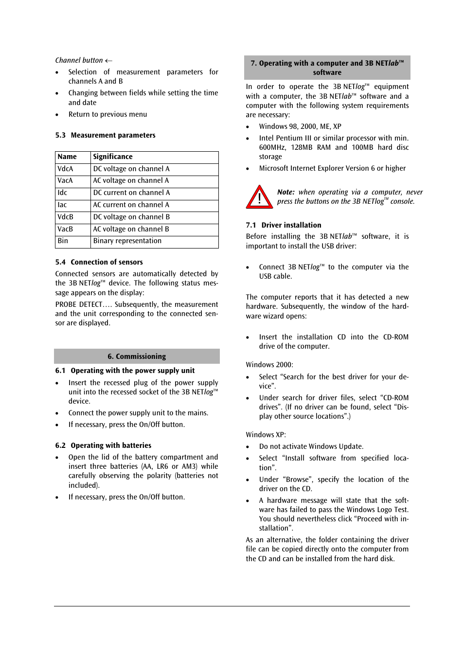 3B Scientific 3B NETlog™ with Ethernet Port (230 V, 50__60 Hz) User Manual | Page 4 / 12