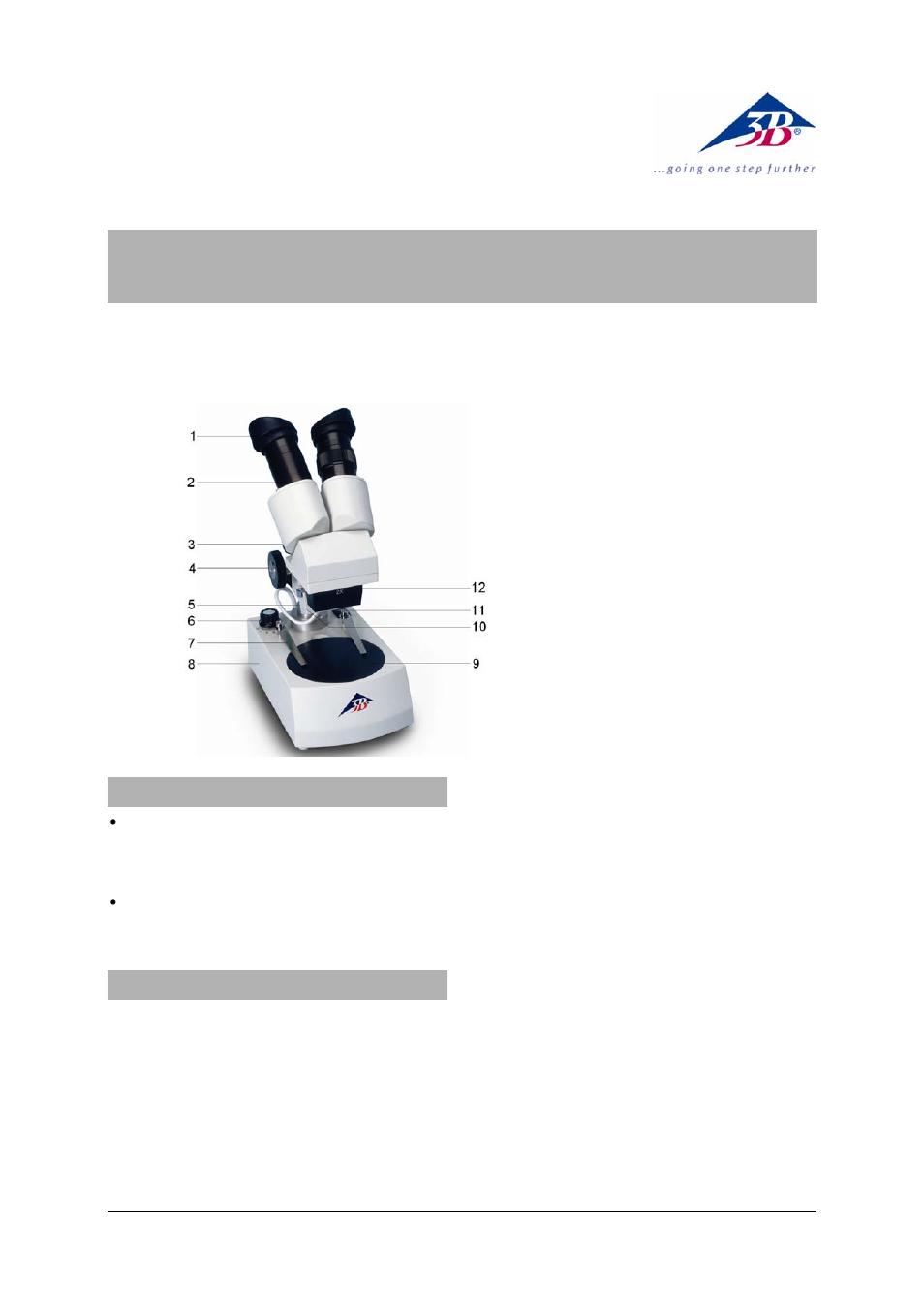 3B Scientific Stereo Microscope, 20x, Transmitted-Light Illumination (230 V, 50__60 Hz) User Manual | 2 pages