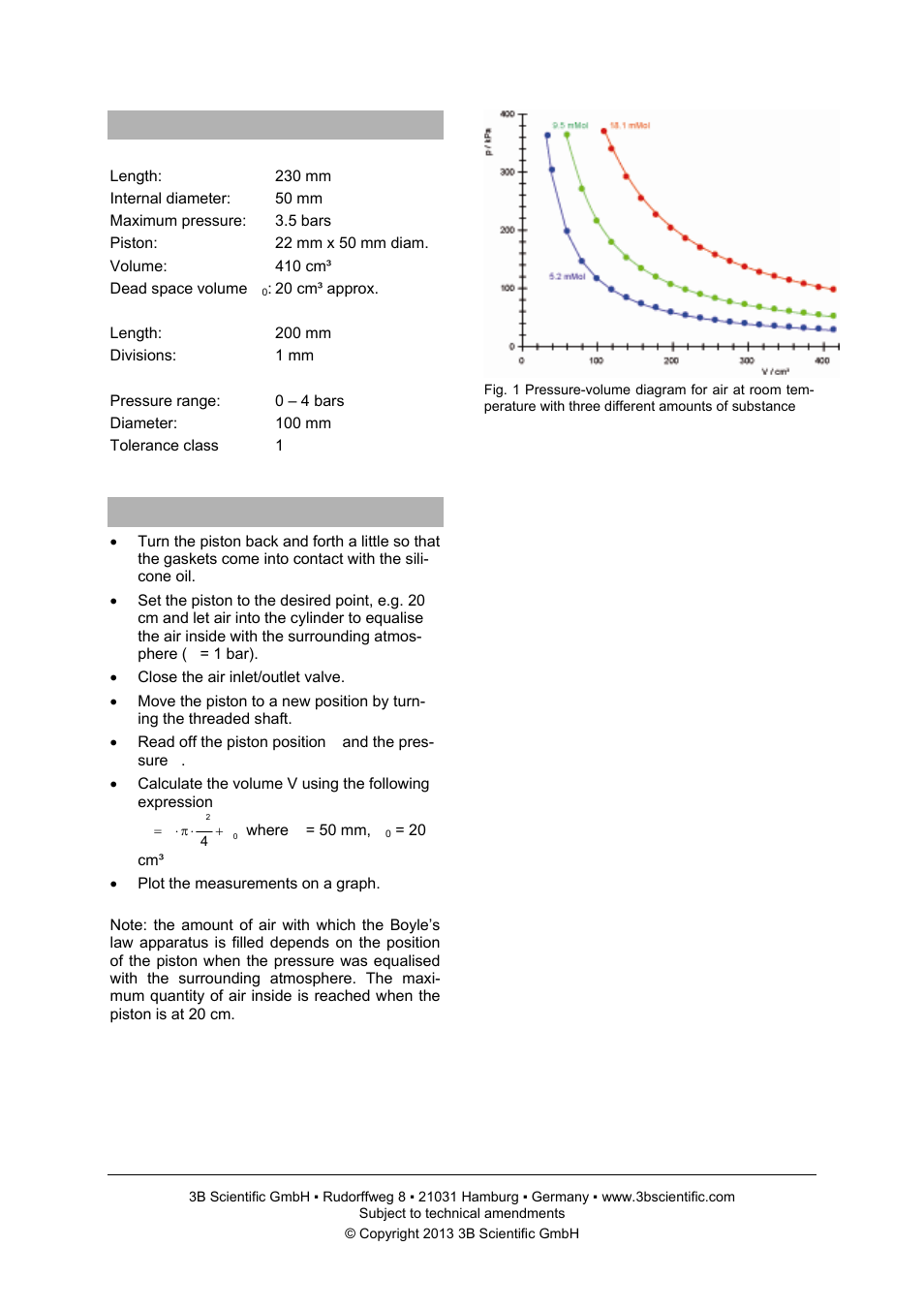 3B Scientific Boyle-Mariotte Apparatus User Manual | Page 2 / 2