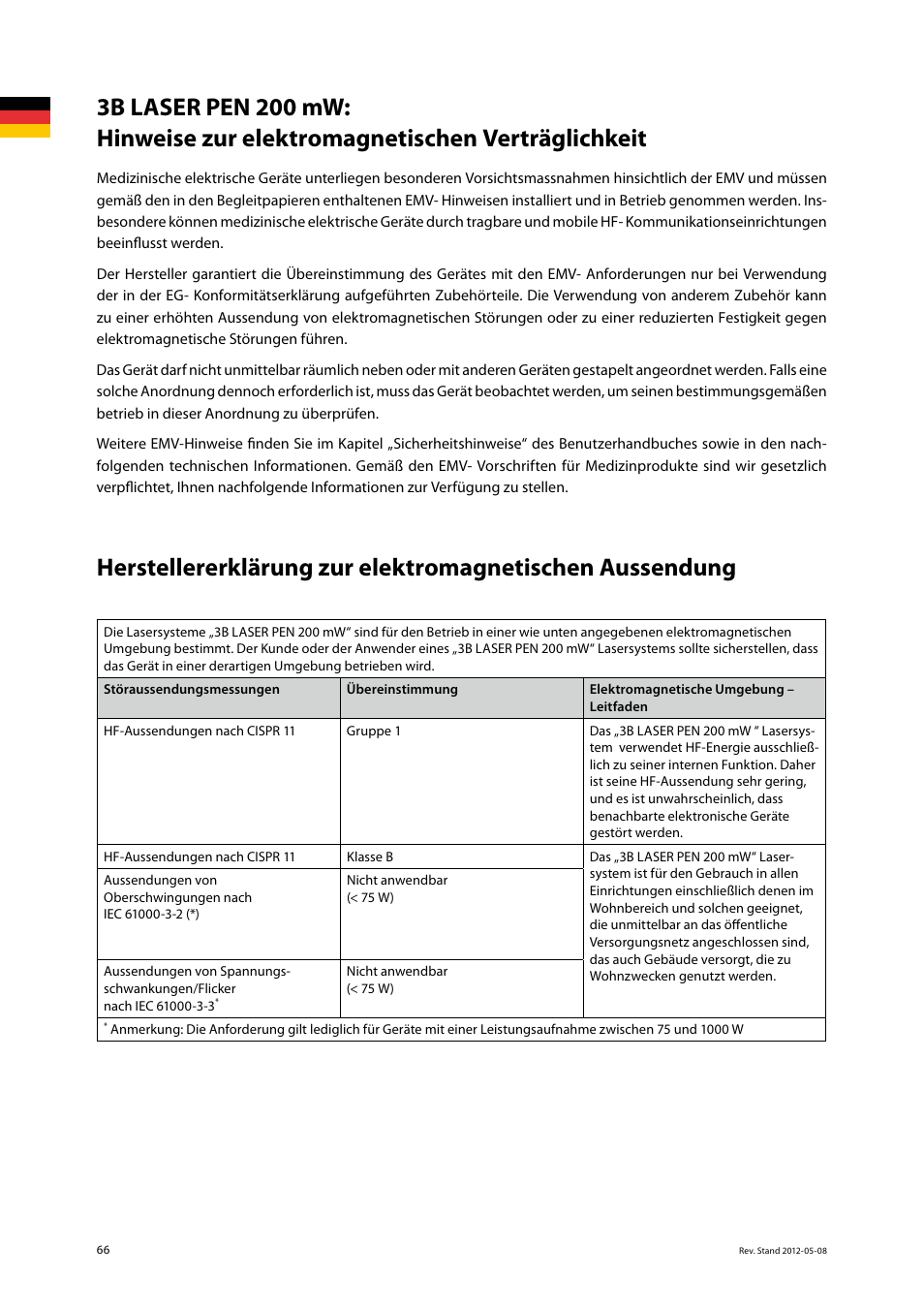 3B Scientific Light Therapy__3B Laser Pen 200 mW, 808 nm; infrared User Manual | Page 66 / 74