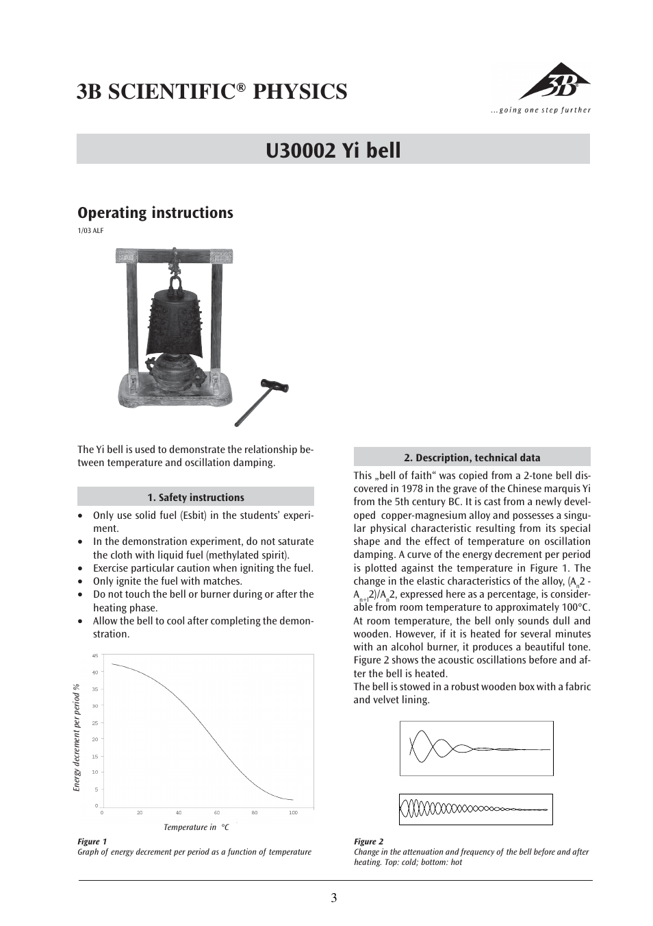 3B Scientific Yi Bell User Manual | 2 pages