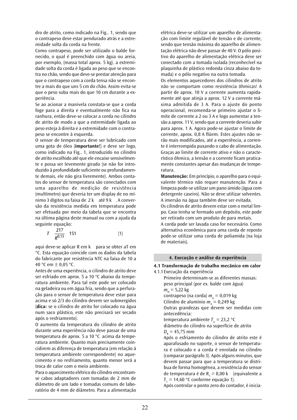 3B Scientific Heat Equivalent Apparatus User Manual | Page 22 / 24