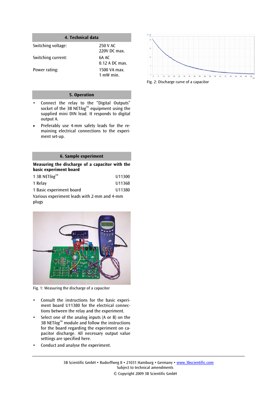 3B Scientific Relay User Manual | Page 2 / 2