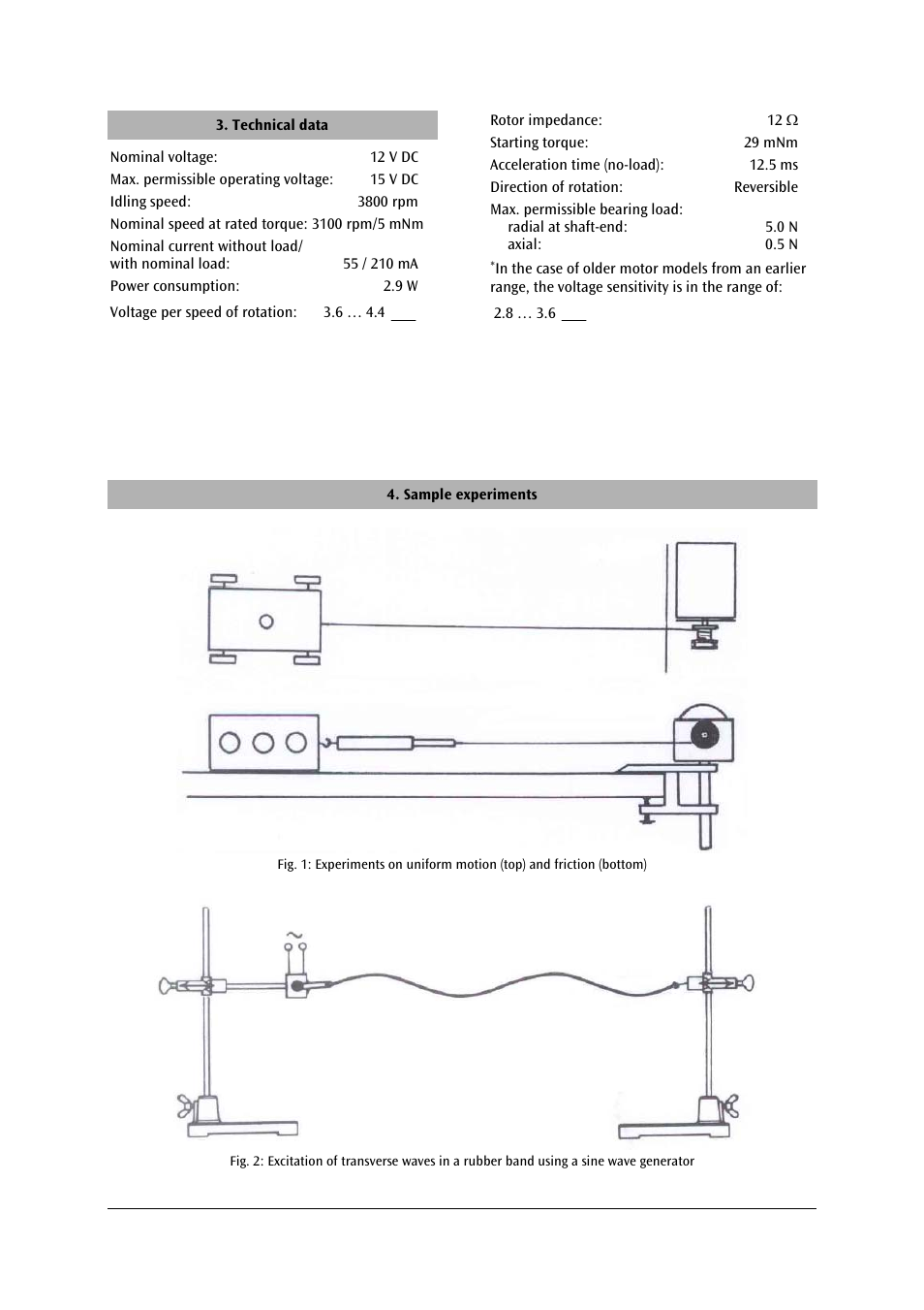 3B Scientific Motor, 12 V DC User Manual | Page 2 / 4