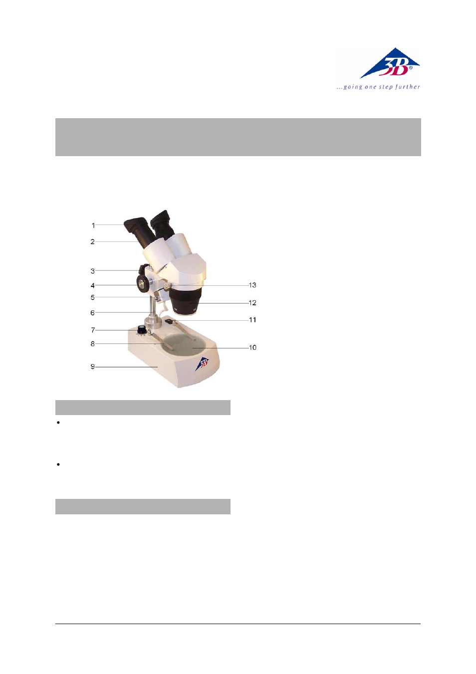 3B Scientific Stereo Mikroscope, 40x, Rotatable Head (115 V, 50__60 Hz) User Manual | 2 pages