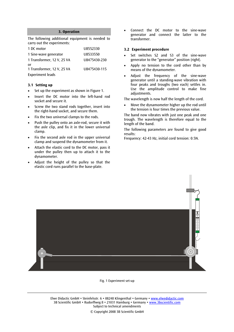 3B Scientific Band Wave Device User Manual | Page 2 / 2