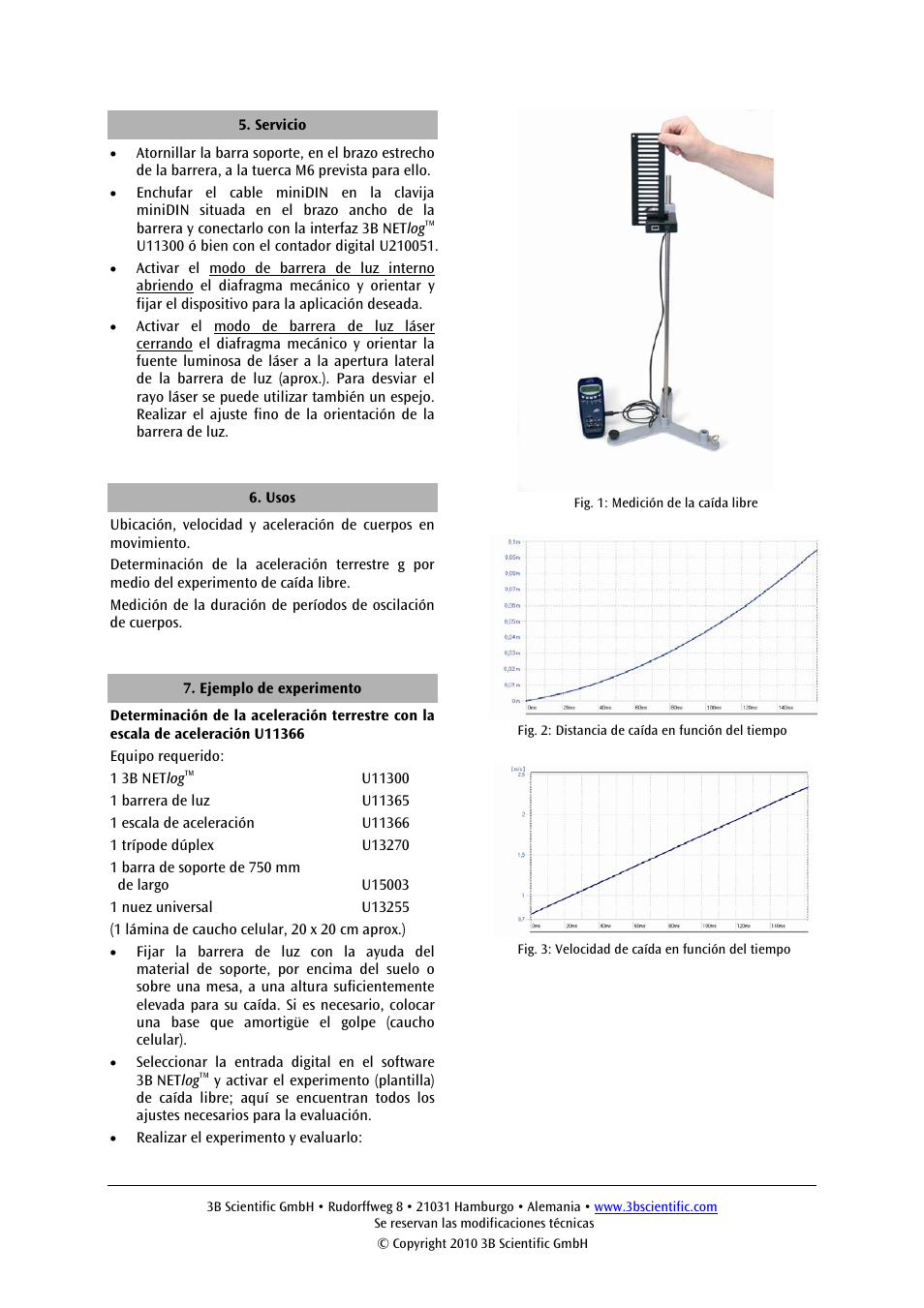 3B Scientific Photo Gate User Manual | Page 10 / 12