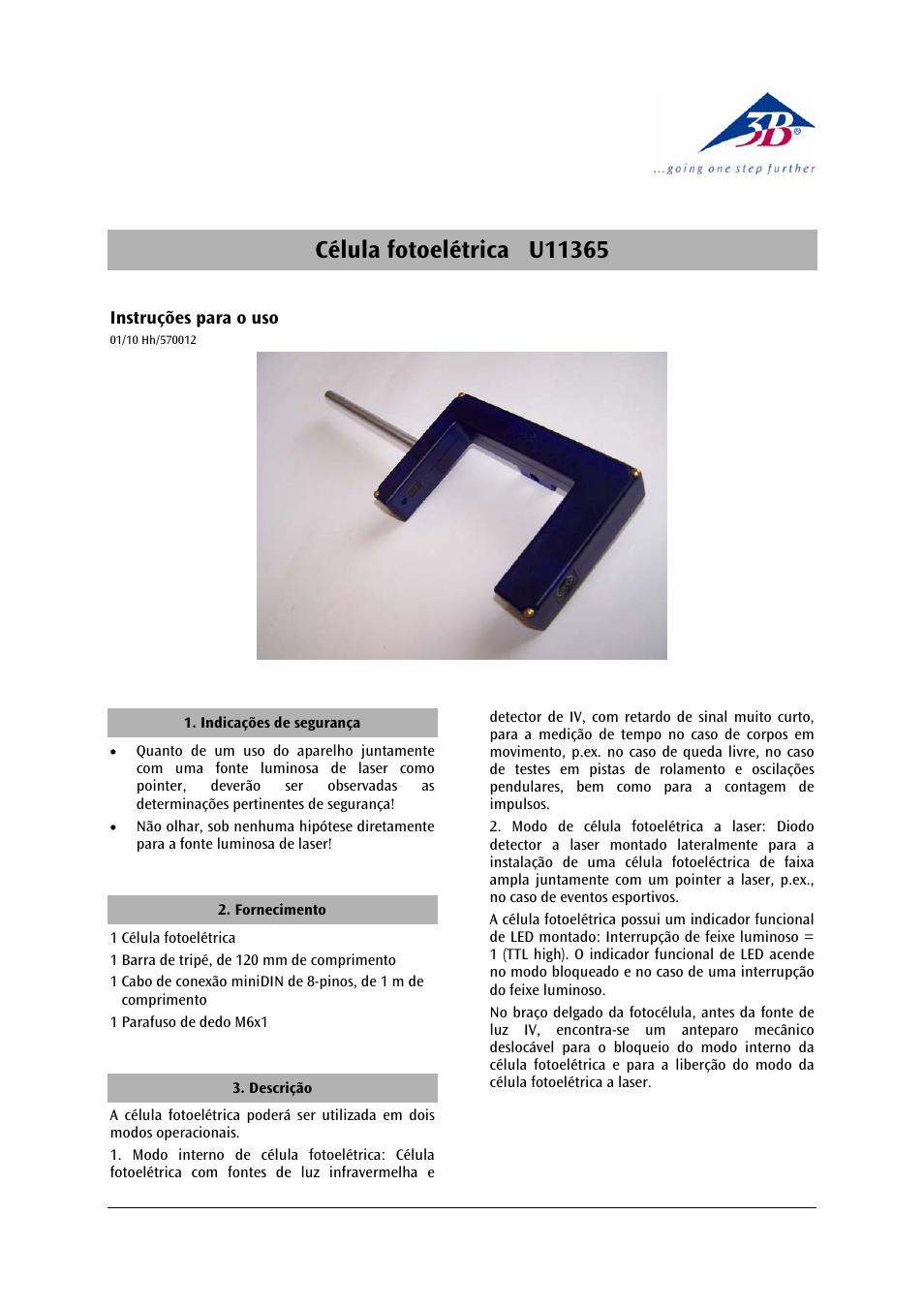 3b scientific, Physics | 3B Scientific Photo Gate User Manual | Page 11 / 12