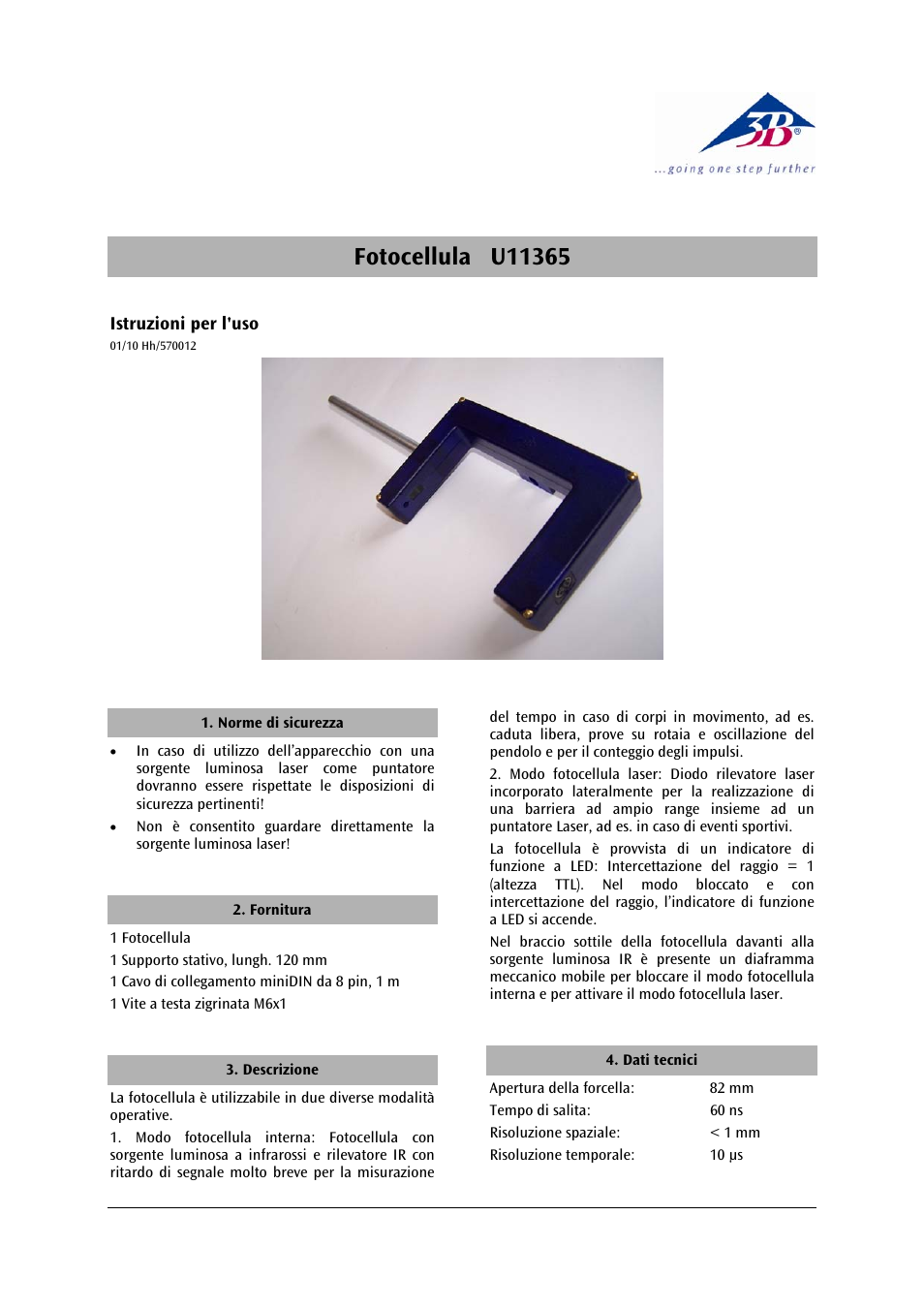 3b scientific, Physics | 3B Scientific Photo Gate User Manual | Page 7 / 12