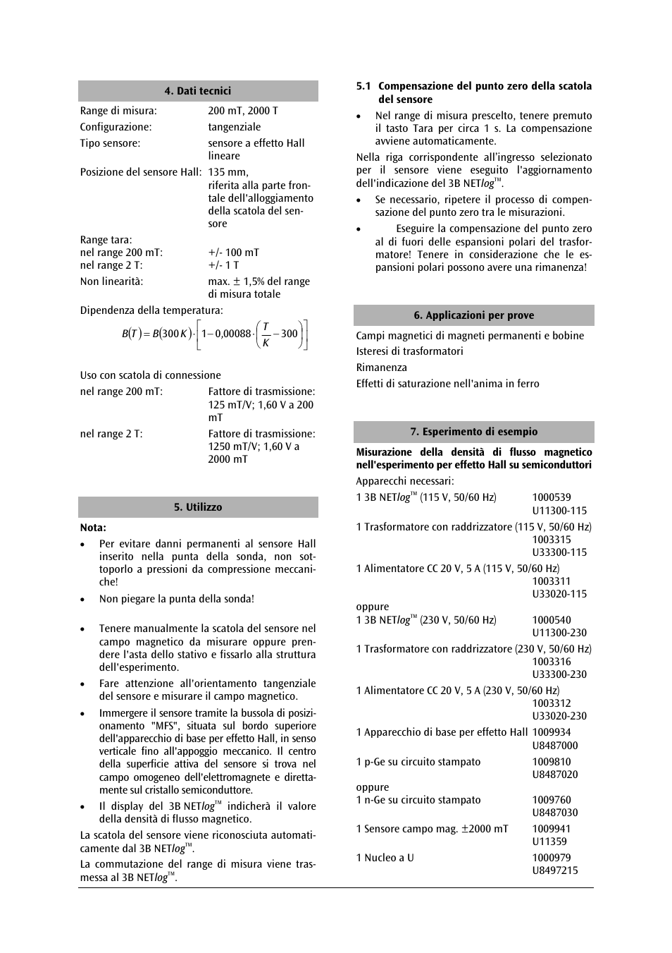 3B Scientific Magnetic Field Sensor ±2000 mT User Manual | Page 14 / 24