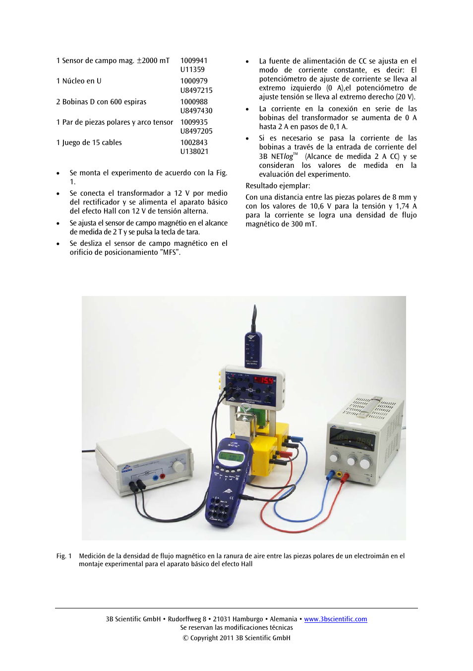 3B Scientific Magnetic Field Sensor ±2000 mT User Manual | Page 19 / 24