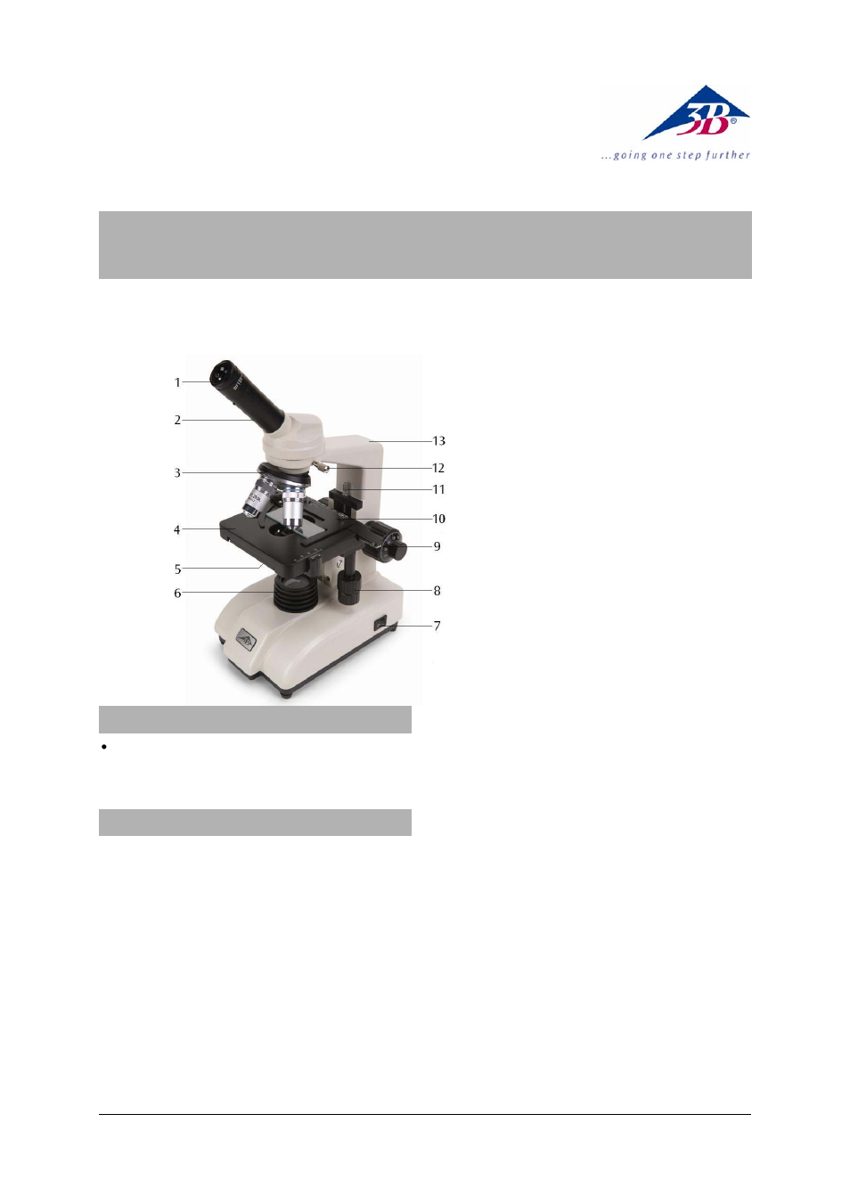 3B Scientific Monocular Course Microscope Model 300 (115 V, 50__60 Hz) User Manual | 2 pages