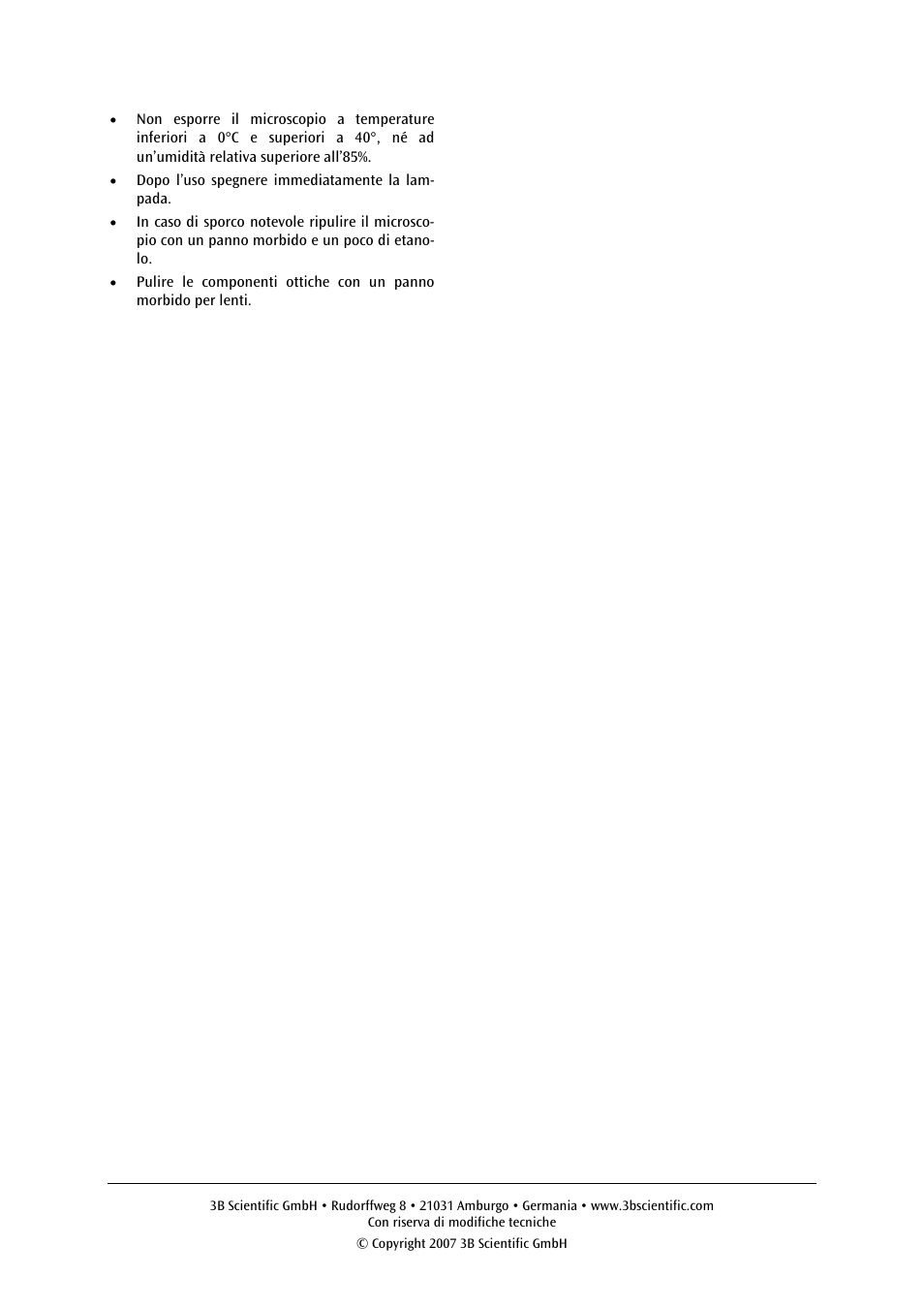 3B Scientific Binocular Course Microscope Model 300 (230 V, 50__60 Hz) User Manual | Page 9 / 15