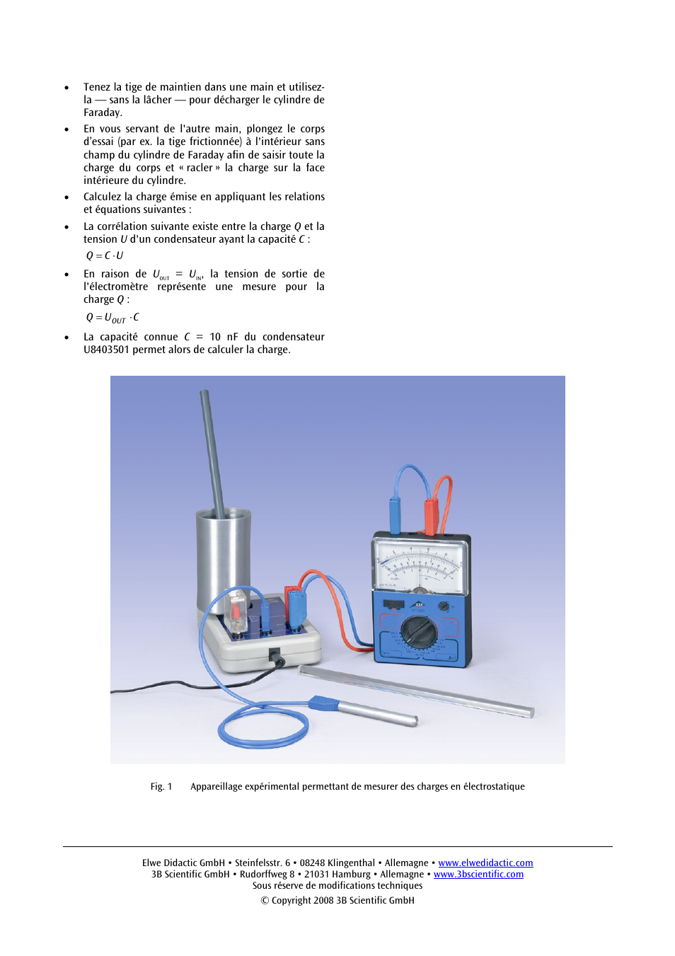 3B Scientific Electrometer (115 V, 50__60 Hz) User Manual | Page 11 / 24