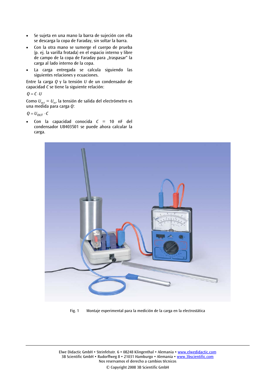 3B Scientific Electrometer (115 V, 50__60 Hz) User Manual | Page 19 / 24