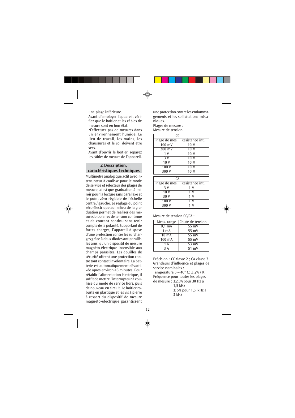 3B Scientific Analog Multimeter AM50 User Manual | Page 12 / 32