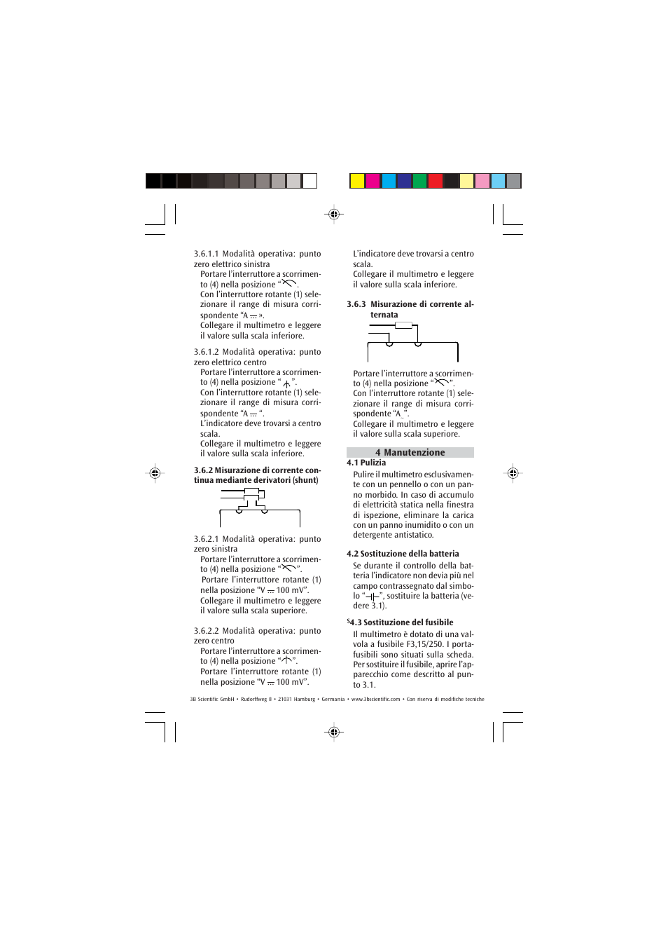 3B Scientific Analog Multimeter AM50 User Manual | Page 20 / 32