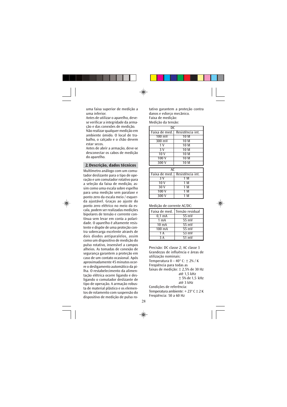 3B Scientific Analog Multimeter AM50 User Manual | Page 28 / 32