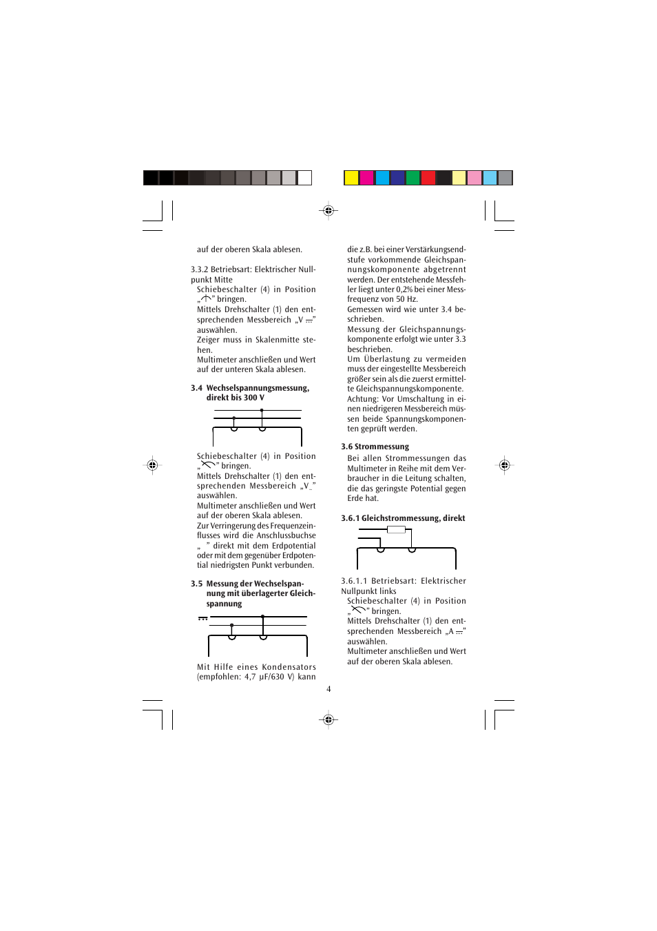 3B Scientific Analog Multimeter AM50 User Manual | Page 4 / 32