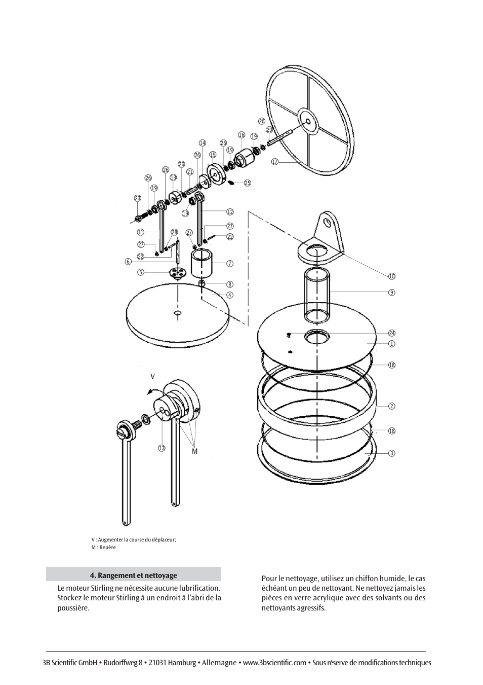 3B Scientific Low Temperature Stirling Engine Kit, Assembly Kit User Manual | Page 12 / 24