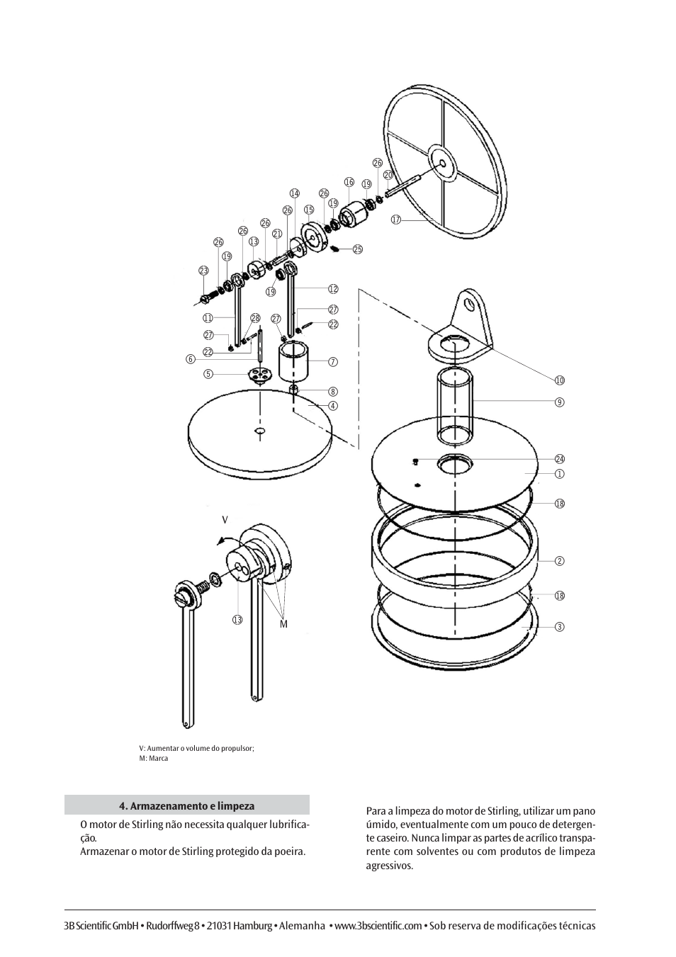 3B Scientific Low Temperature Stirling Engine Kit, Assembly Kit User Manual | Page 24 / 24