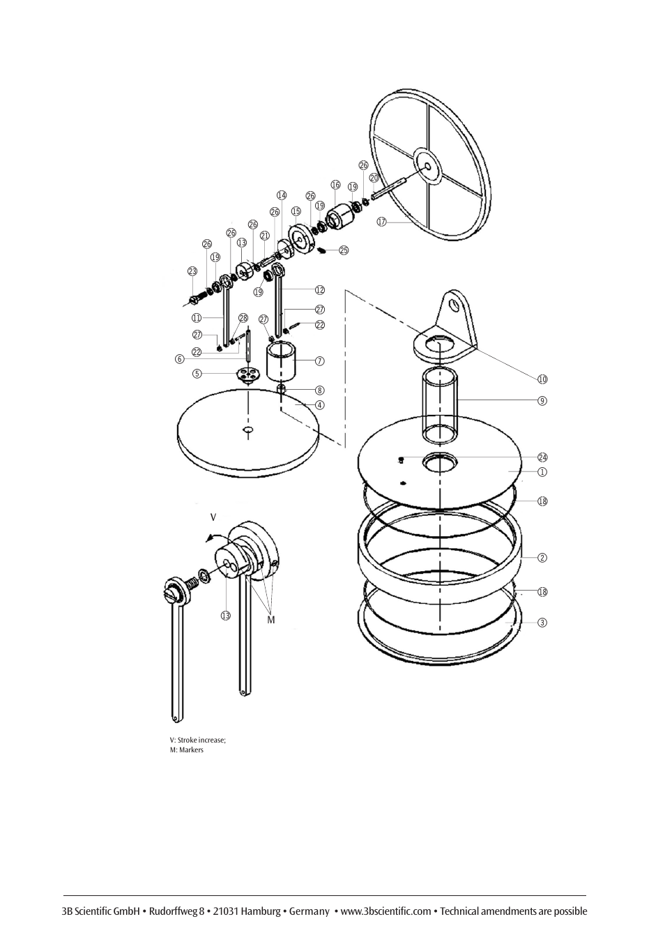 3B Scientific Low Temperature Stirling Engine Kit, Assembly Kit User Manual | Page 8 / 24