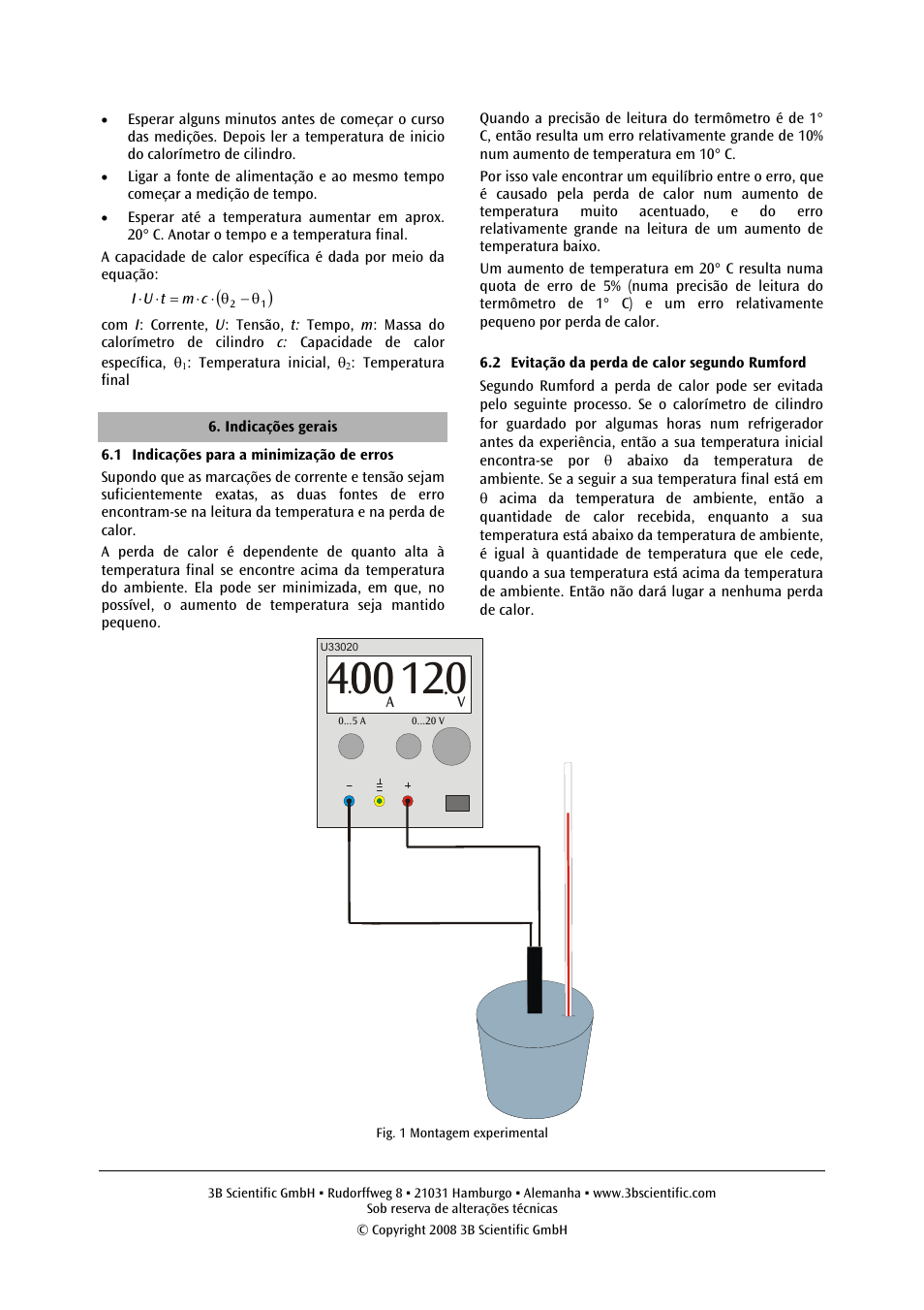 3B Scientific Metal Block Calorimeters User Manual | Page 12 / 12