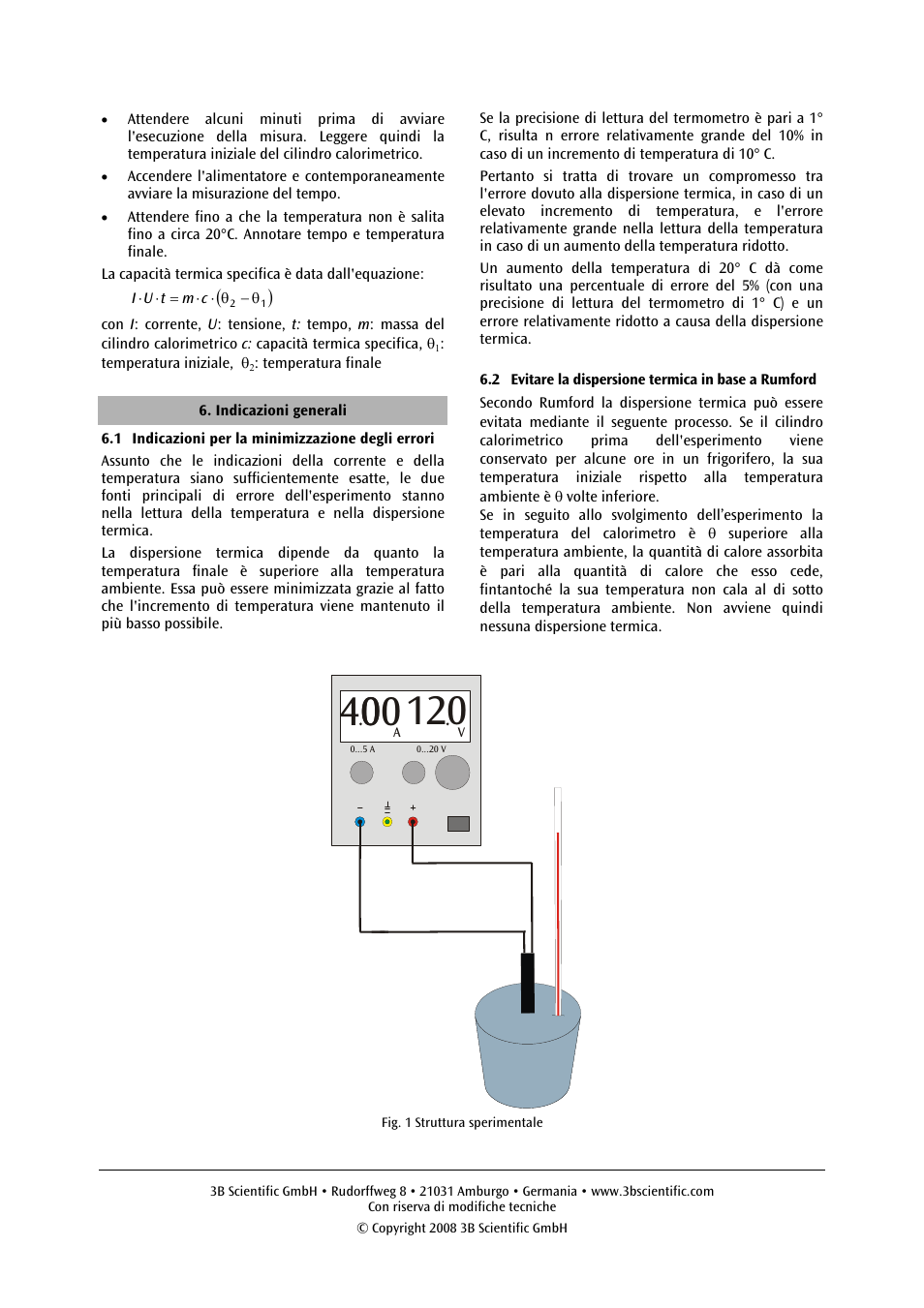 3B Scientific Metal Block Calorimeters User Manual | Page 8 / 12