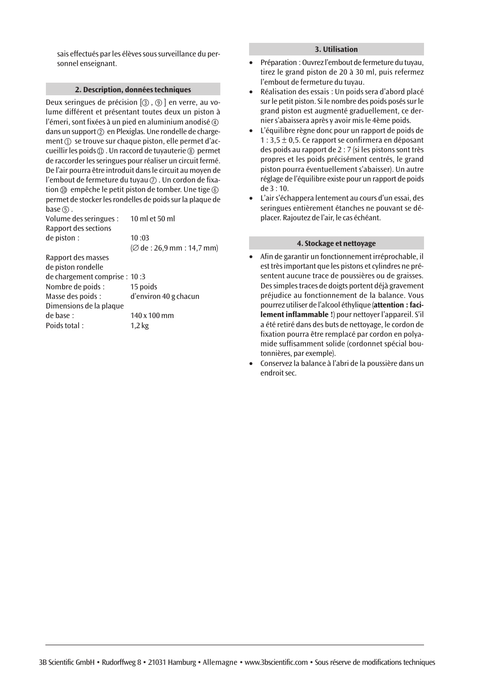 3B Scientific Pressure Balance User Manual | Page 6 / 12