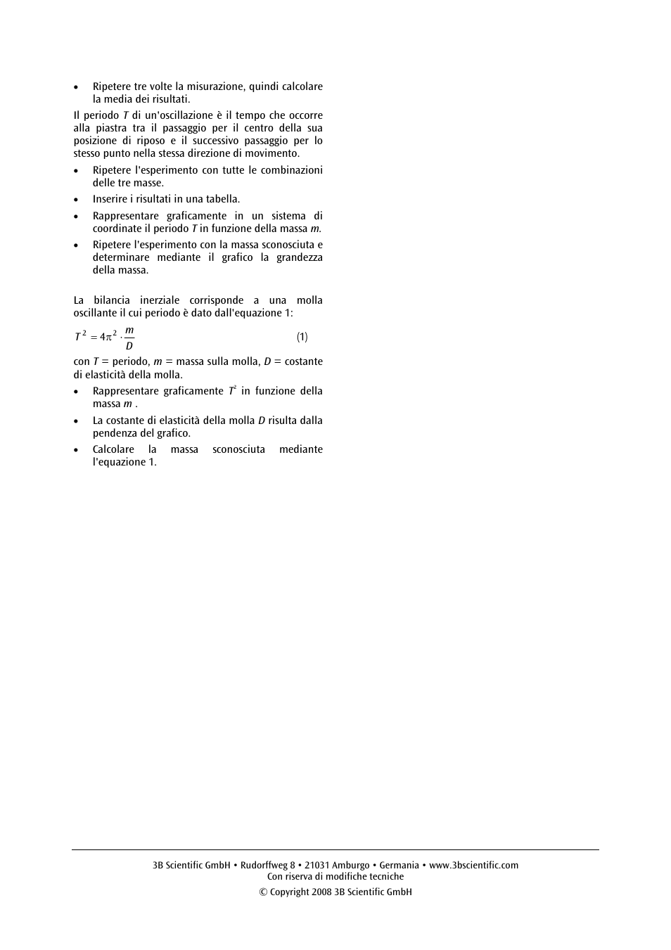 3B Scientific Inertia Balance User Manual | Page 8 / 12