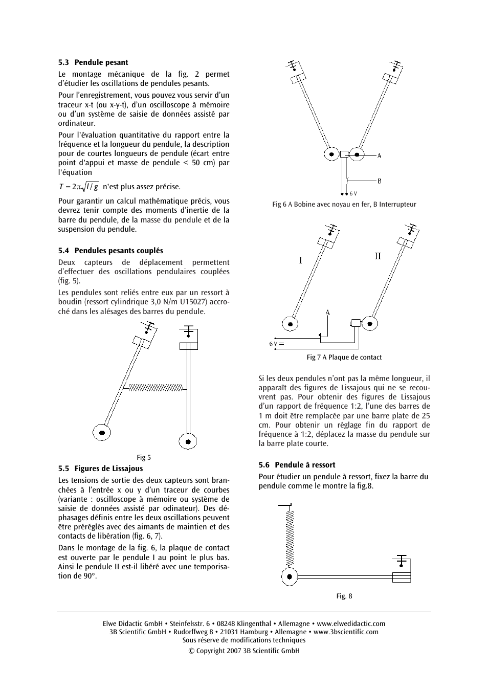 3B Scientific Pendulum Rod with Angle Sensor, 12V AC (115V,50__60Hz) User Manual | Page 11 / 24