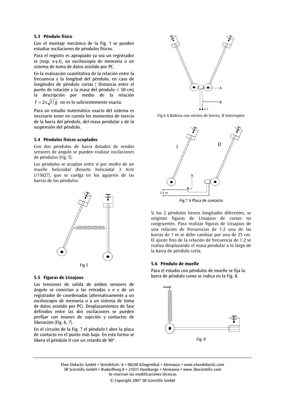 3B Scientific Pendulum Rod with Angle Sensor, 12V AC (115V,50__60Hz) User Manual | Page 19 / 24