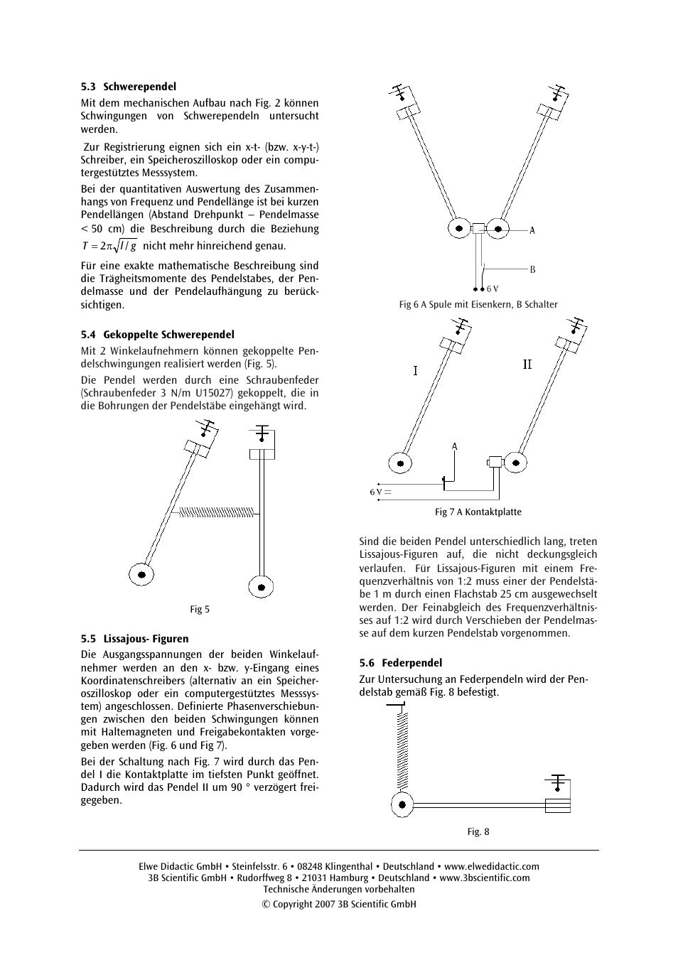 3B Scientific Pendulum Rod with Angle Sensor, 12V AC (115V,50__60Hz) User Manual | Page 3 / 24