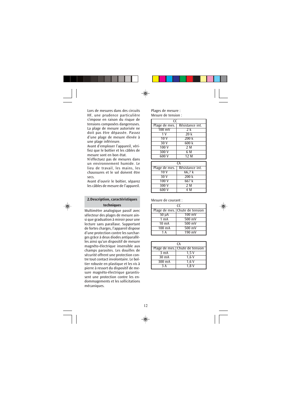 3B Scientific Analog Multimeter AM51 User Manual | Page 12 / 32