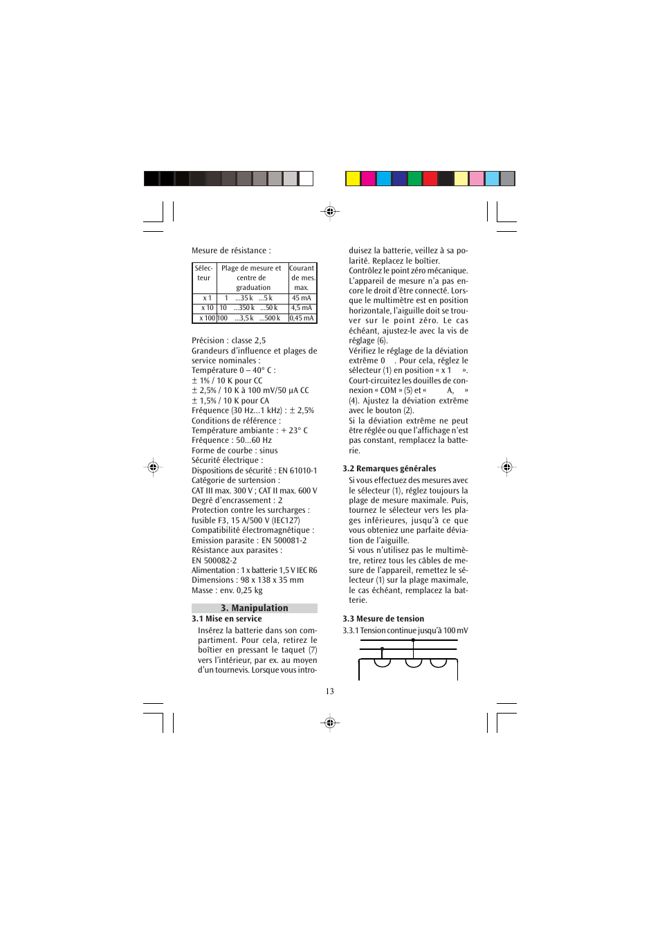 3B Scientific Analog Multimeter AM51 User Manual | Page 13 / 32